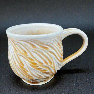 Hand Made Studio Art Pottery Coffee Mug Cup Artist Signed Valerie Marcaland